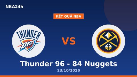 Kết Quả Nba Thunder 96 - 84 Nuggets 23/10/2026