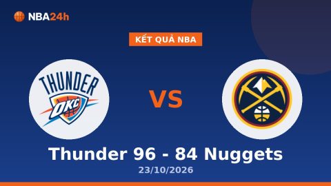 Kết Quả Nba Thunder 96 - 84 Nuggets 23/10/2026